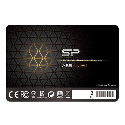 Silicon Power 2TB SSD 3D NAND A58 SLC Cache Performance Boost SATA III 2.5'' 7...