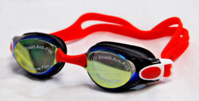Ispeed Mirror Pro Swim Goggles Non-Fogging Anti UV (Red/Purple) Lot of 12  T2331