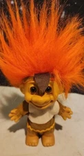 Troll Doll POCAHONTAS NATIVE AMERICAN ORANGE Hair Russ 5IN  Vintage