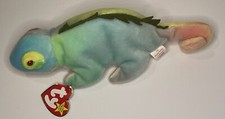 Ty Beanie Baby 9 inch Iggy The Iguana Chameleon Toy
