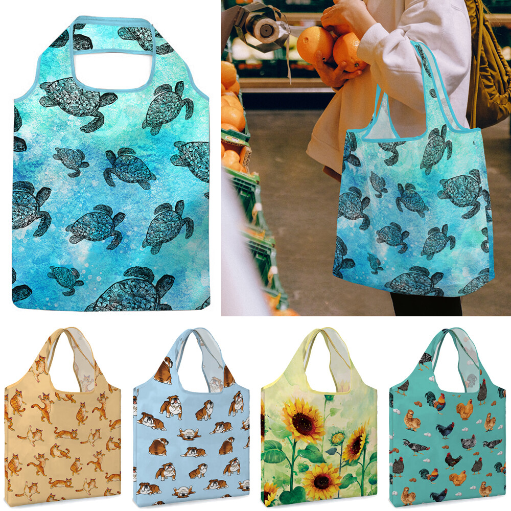 Foldable Grocery Tote Bag Reusable Shopping Bag Washable Tote Handbag for Women