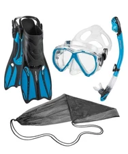 Phantom Aquatics Pecan Travel Set RAPIDO Boutique Collection Adult Large Blue