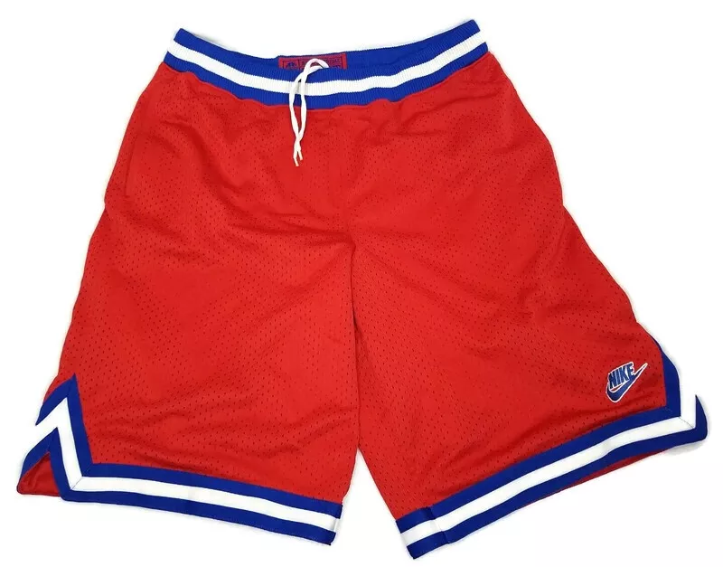 director Estándar Oferta Nike Supreme Court Classic Hoops Basketball Shorts - Red Blue SZ L Vintage  | eBay