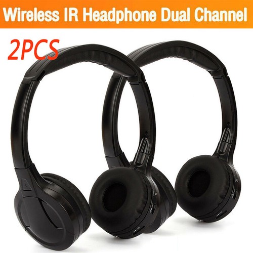 2X IR Wireless Stereo Headphone Headset 