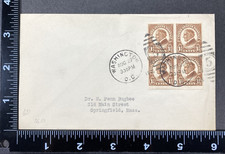 US Stamp 631 Imperf FDC Harding Block of 4, Aug 27 1926 DC to Springfield MA