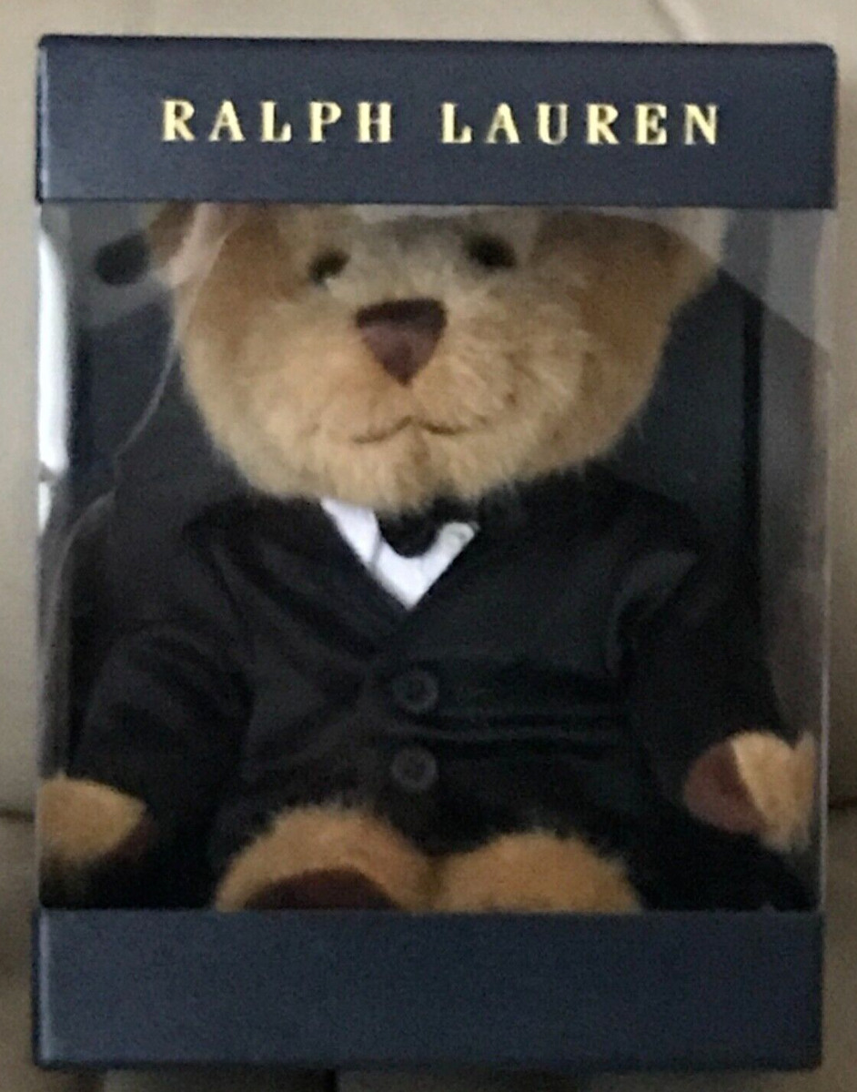 Ralph Lauren Polo Bear Plush Stuffed Animal Tuxedo Teddy 2022-23 New in Box