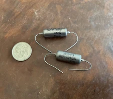 K40Y-9 .022uf & .033uf Russian Capacitor Set -New Old Stock -Paper In Oil