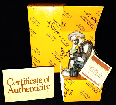 NIB Flambro Emmett Kelly Jr. The Thinker Christmas Gift Figurine Ceramic Clown 