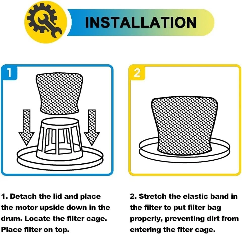 Paquete de 5 filtros de vacío Vrc2 para armadura todos 2,5 galones y Vacmaster 1,5 a 3,2 galones Foto 4 de 4