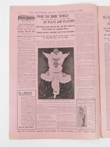 May 29, 1915 POLICE GAZETTE w/ Baseball's John McGraw & Tris Speaker - Picture 4 of 6