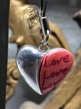 TWO'S COMPANY Heart Phone Charm "LOVE"