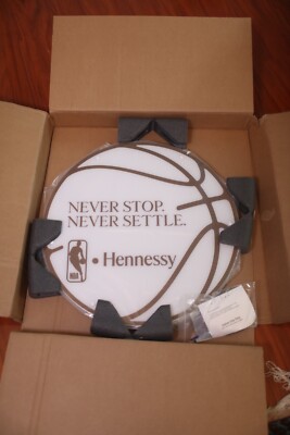 Hennessy Cognac NBA Never Stop LED Bar Sign Man Cave Garage Light New