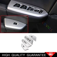 For Honda CRV CR-V 2017-2021 Matte Silver Window Lift Panel Switch Cover Trim 4X