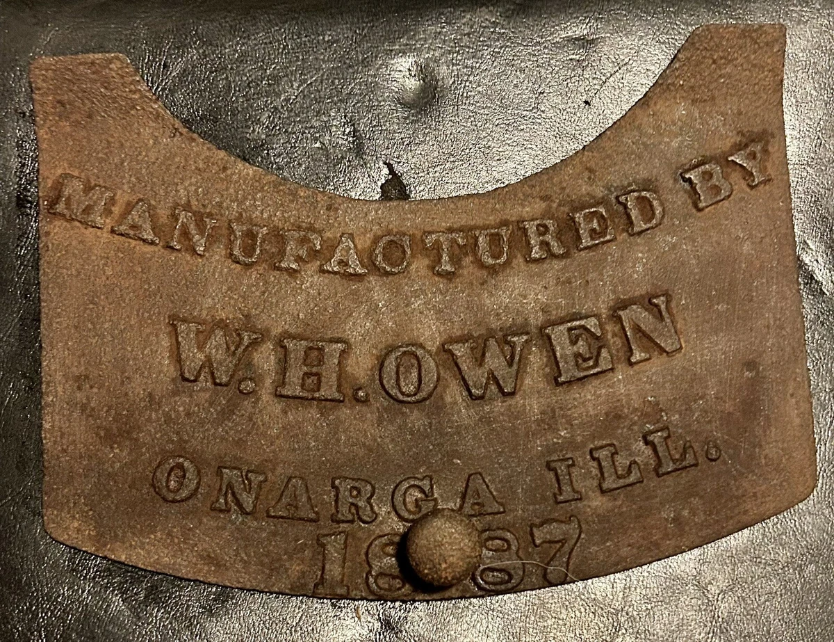 Antique manufactured by W. H. Owen Onarca Illinois 1887 Wood Burning Stove  Plate | eBay