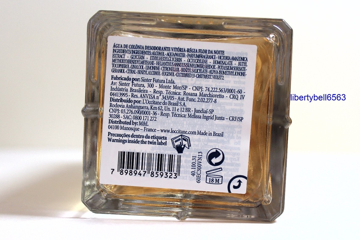 L'Occitane Vitoria Regia NIGHT FLOWER Eau De Cologne 10.1 Oz/300ml