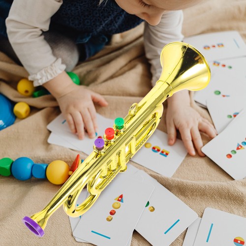 Trumpet Toy Instrument Early Educational Toys Colored Key Trumpet - Picture 3 of 11