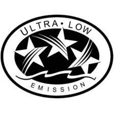Ultra Low Emission 3 Star California DOT Outboard Graphic Sticker Decal - White