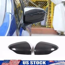ABS Carbon Fiber Side View Mirror Cap Cover Trim Overlay Fits Subaru WRX 2022-24