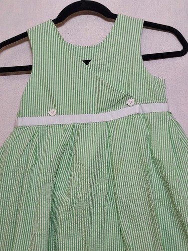 Mädchen Gymboree grün Seersucker Kleid Gr. 7 Reifrock unter Rock Band Schleife gebraucht, in einwandfreiem Zustand - Bild 8 von 13