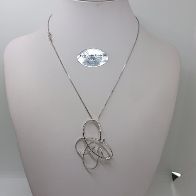 Collana Donna Con Ciondolo Cuore E Zirconi Cubici 5A – 45,7 Cm – In Scatola Regalo - 3