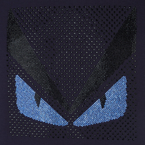 Fendi Crystal Monster T-shirt - Navy | eBay UK