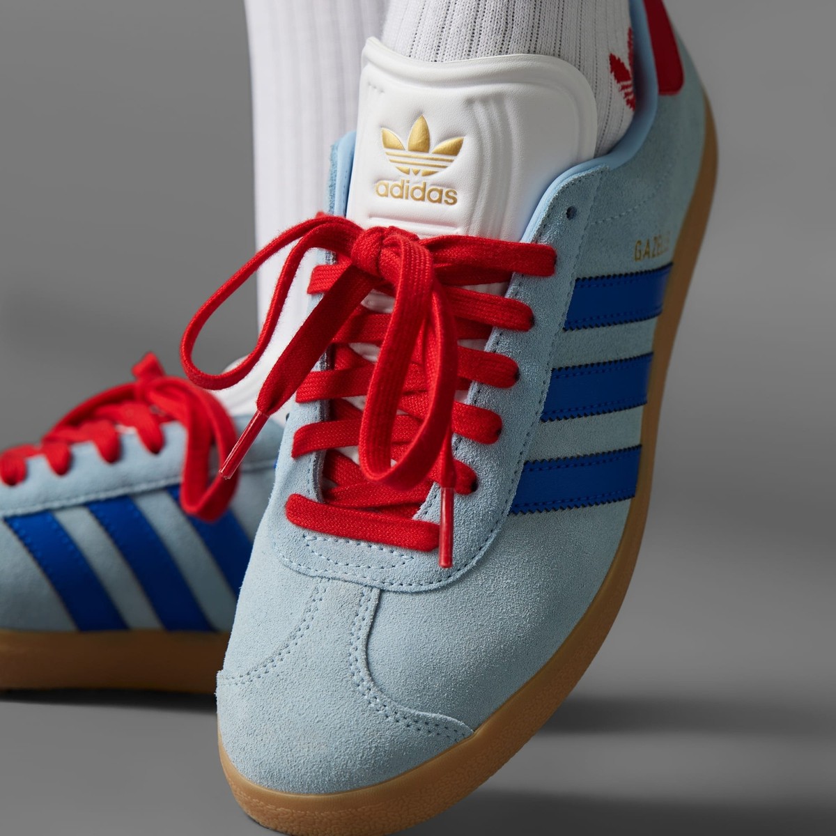 スニーカー adidas gazelle spikeless IH8553 IH8553 adidas Originals Gazelle Spikeless Golf Clear Sky