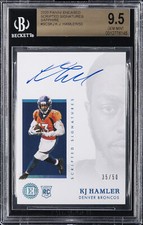 2020 PANINI ENCASED SCRIPTED SIGNATURES SAPPHIRE K.J. HAMLER /50 BGS 9.5 AUTO 10