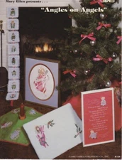 Mary Ellen ANGLES ON ANGELS Cross-Stitch Pattern Book 1982 Sabra Publishing S-43