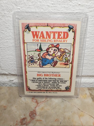 Garbage Pail Kids Bushy Bernice #150b (1986) Serie 4 Topps Sticker Karte - Bild 2 von 2
