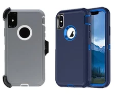 For Apple iPhone X / XS Heavy Duty Defender Case Cover Shockproof Belt Clip