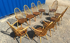 10 Ercol 365 Quaker Dining Chairs Light Mid Century Retro Vintage DELIVERY🚚🚚🚚