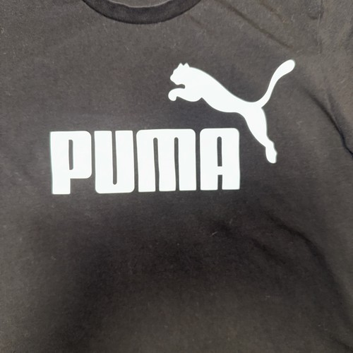 Puma T-Shirt Kleid Damen Large Schwarz Kurzarm Spell Out Stretch Freizeit - Bild 6 von 8