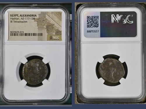 Alexandria Egypt under Roman Rule Emperor Hadrian Tetradrachm 117-138 AD NGC