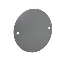 Sealproof Round Metallic Blank Weatherproof Outlet Cover, UL Listed, Gray
