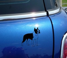 DETAILED BOSTON TERRIER DOG GRAPHIC DECAL STICKER ART CAR WALL DECOR