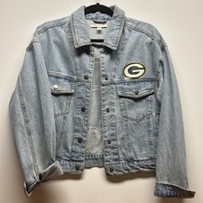 Green Bay Packers WEAR by Erin Andrews Women's  Denim Jacket Size Medium