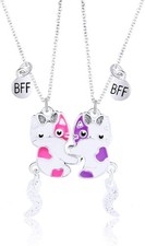 Best Friend Necklace Gifts Magnetic Matching Friendship Necklace for 2 Girls BFF