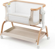 3 in 1 Baby Bassinet,Rocking Bassinets Bedside Sleeper with 6 Adjustable Heights