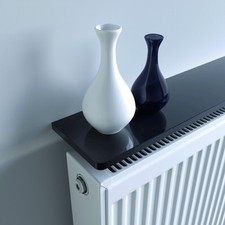 Black Radiator Shelf  Rounded Edges 90x15x1.8cm (36"x6")