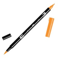 Tombow Dual Brush Pen Set 933 Orange 6 Pcs Blendable Water-Based Ink