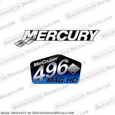 Fits Mercruiser 496 MAG High Output Decal - Blue Version