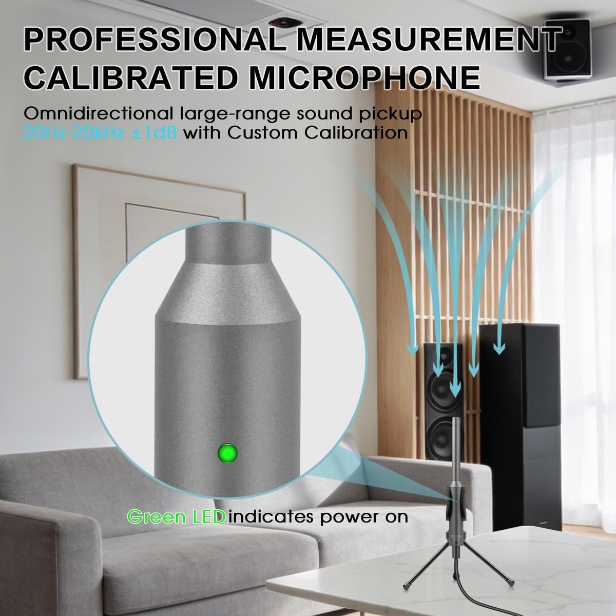 まいくページ ZXQDRE Measurement Microphone, Professional Calibrated Microphone