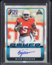 2021 Pro Set Power Platinum Bijan Robinson 73/99 Auto Autograph RC Rookie