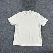 Vuori Shirt Mens Small Ivory 100% Organic Cotton Short Sleeve Crewneck V1094