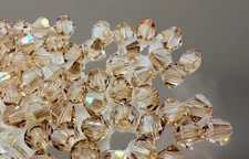 Swarovski Crystal Bicone Spacer Beads Golden Shadow 4mm Qty:16