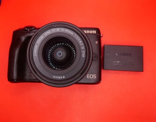 Canon Digital Camera EOS M3 + EF-M 15-45mm Black Zoom Lens