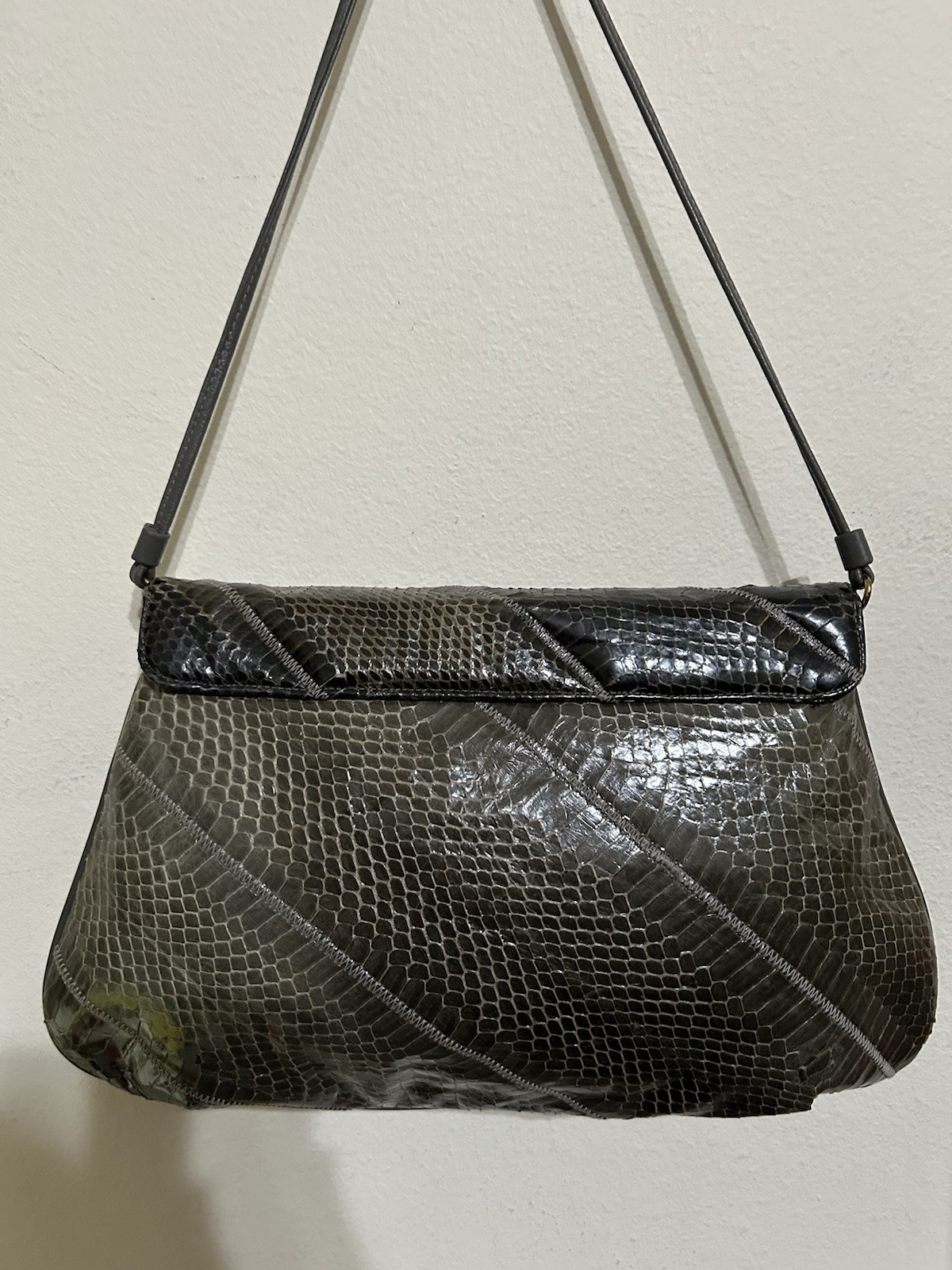 Vintage Original By Caprice Python Handbag With R… - image 4