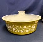 Vintage Pyrex 664 Big Bertha 4 Qt Blue Spring Blossom Casserole Dish with Lid