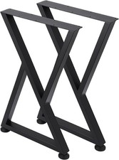Set of 2 Carbon Steel Table Legs Black 770/880lbs Furniture Legs Replacement