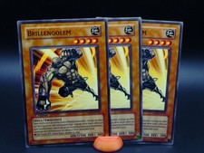 Yugioh Playset 3x Brillengolem TAEV DE023/ Common/ Near Mint/ Deutsch/ 1. ED